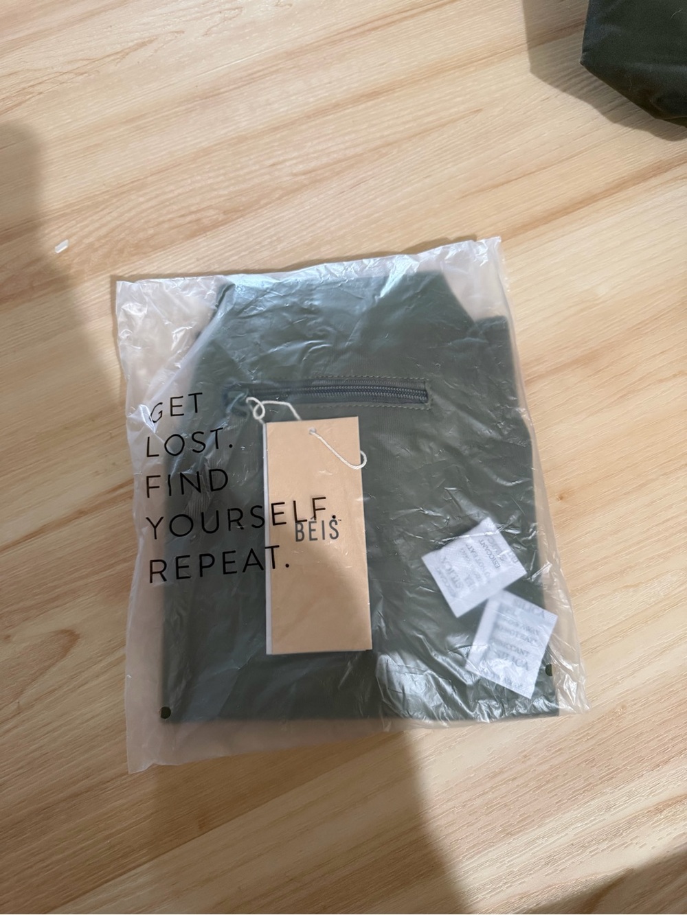 BEIS Olive Green Packable Carry on Cover